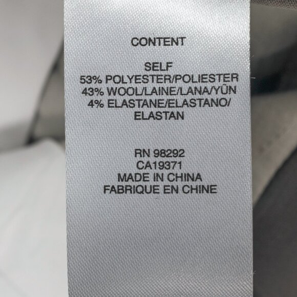 Tibi Stella Grey Pleated Tropical Wool Pants - Picture 8 of 9